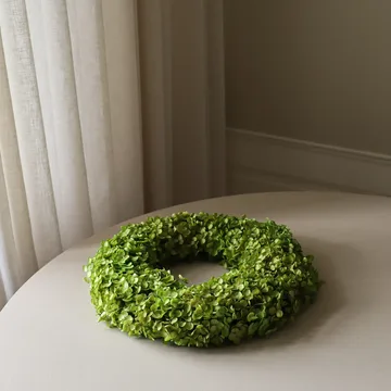 Hortensia Wreath flower wreath - Light green, Ø40 cm - Botané