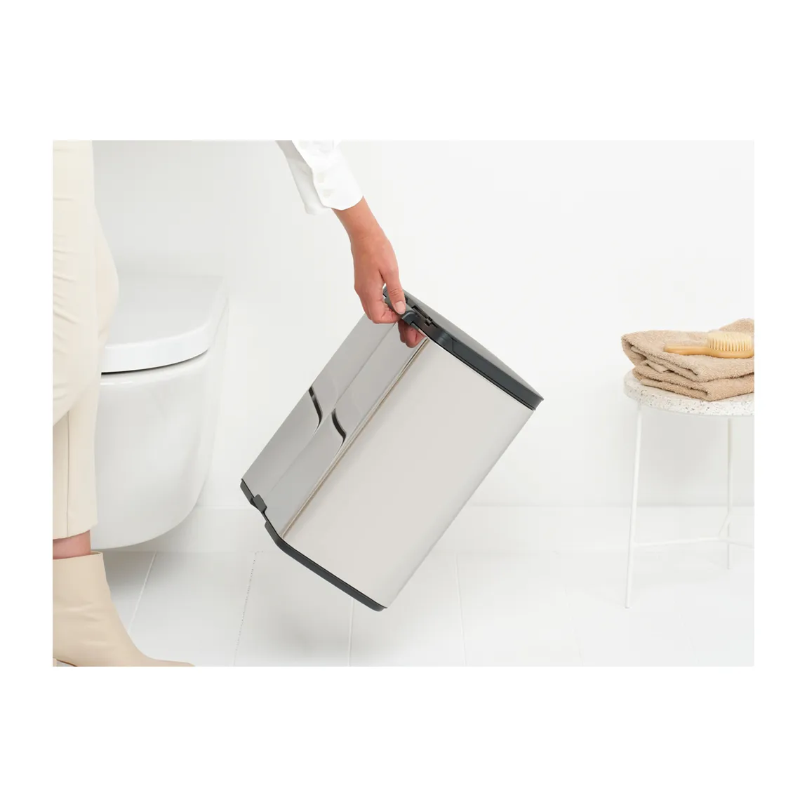 Bo waste bin 12 L, Brushed steel - shiny Brabantia