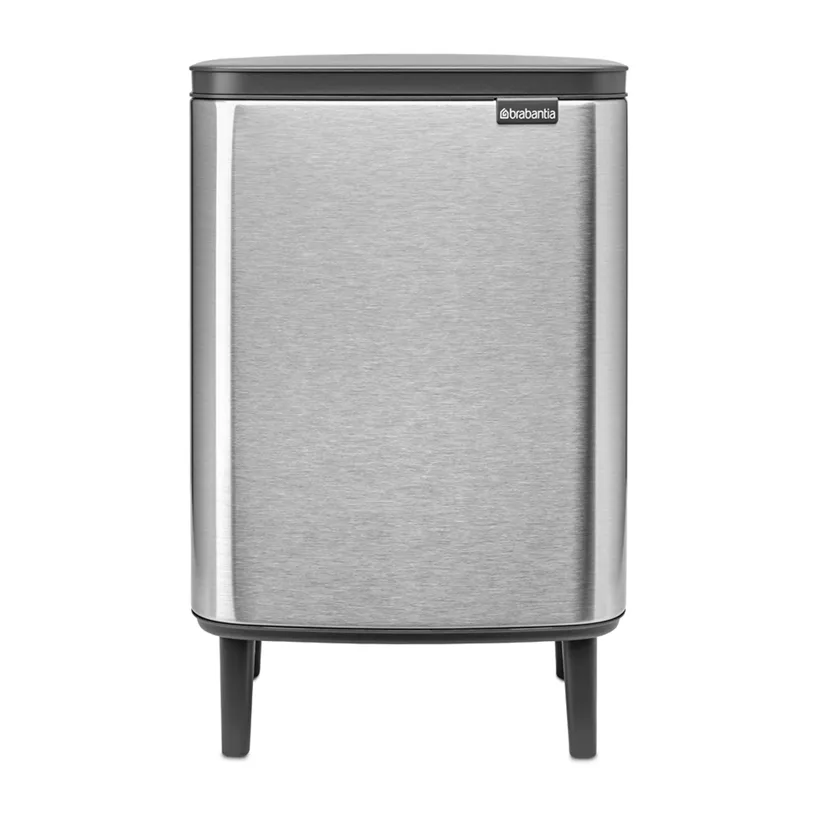 Bo waste bin high 12 L, Brushed steel - matte Brabantia