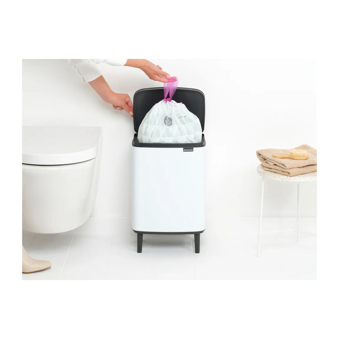 Bo waste bin high 12 L, White Brabantia