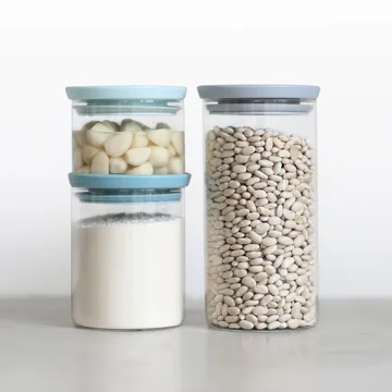 Brabantia glass jar 3-pack - grey-blue - Brabantia