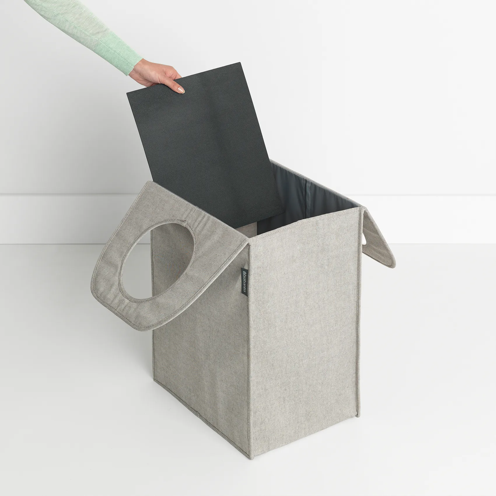 Brabantia laundry bag fabric rectangular 55 liters, light grey Brabantia