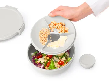 Make & Take sallad bowl. 1.3 L - Light grey - Brabantia