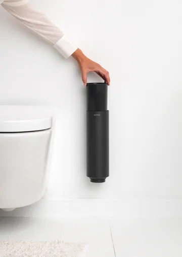 MindSet toilet brush with holder - Mineral Infinite Grey, silicone - Brabantia