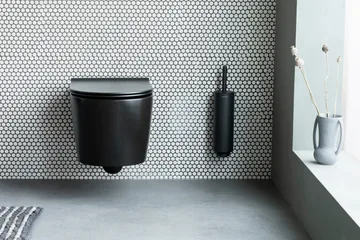 MindSet toilet brush with holder - Mineral Infinite Grey, silicone - Brabantia