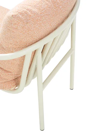 Bendt armchair - White-teddy orange - Brafab