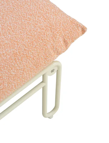 Blixt lounge armchair - Pearl white-teddy orange - Brafab