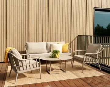 Coleville armchair - Khaki-burlap beige - Brafab