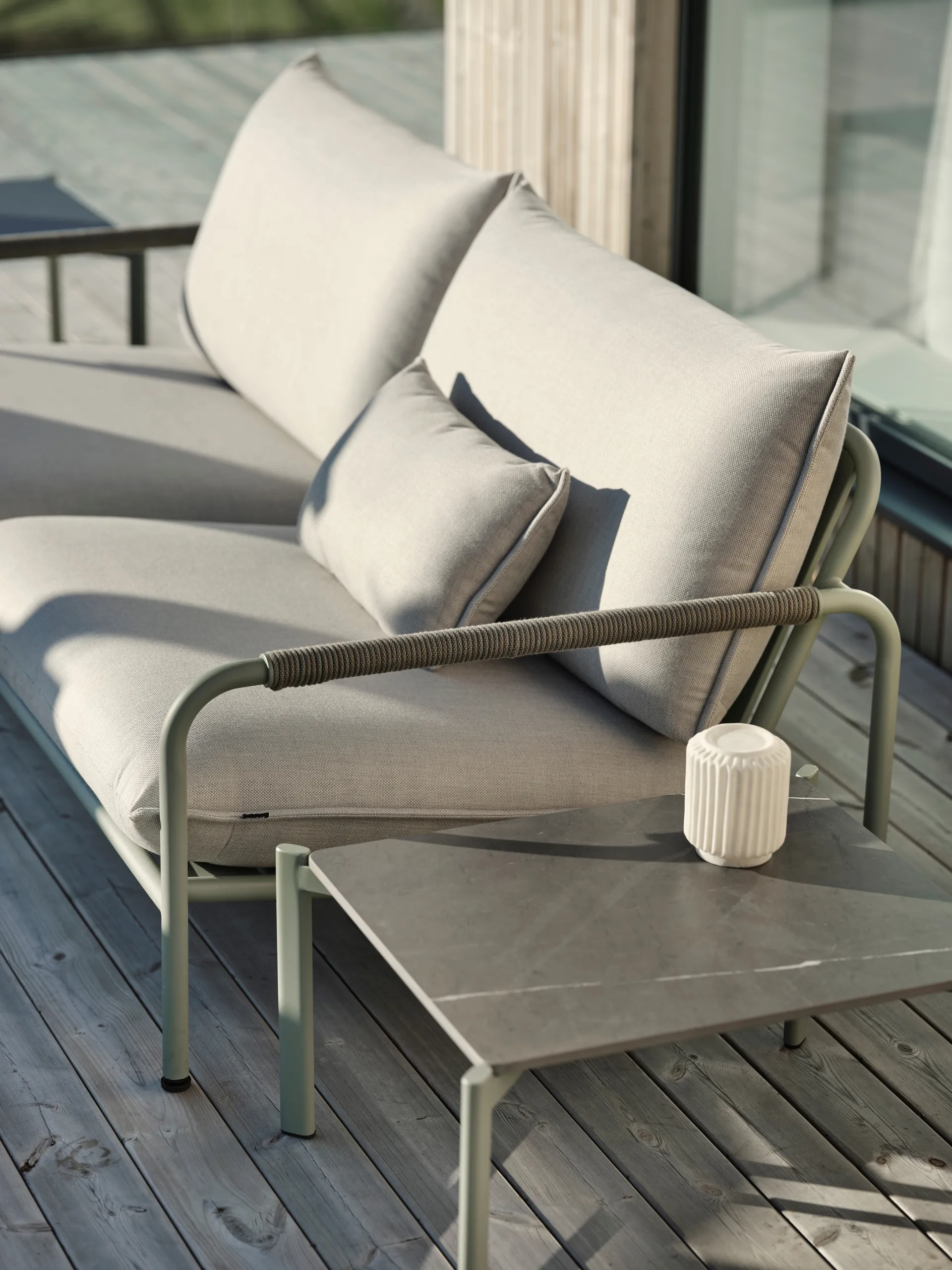 Lerberget 2,5 seat sofa, Green-ash Brafab