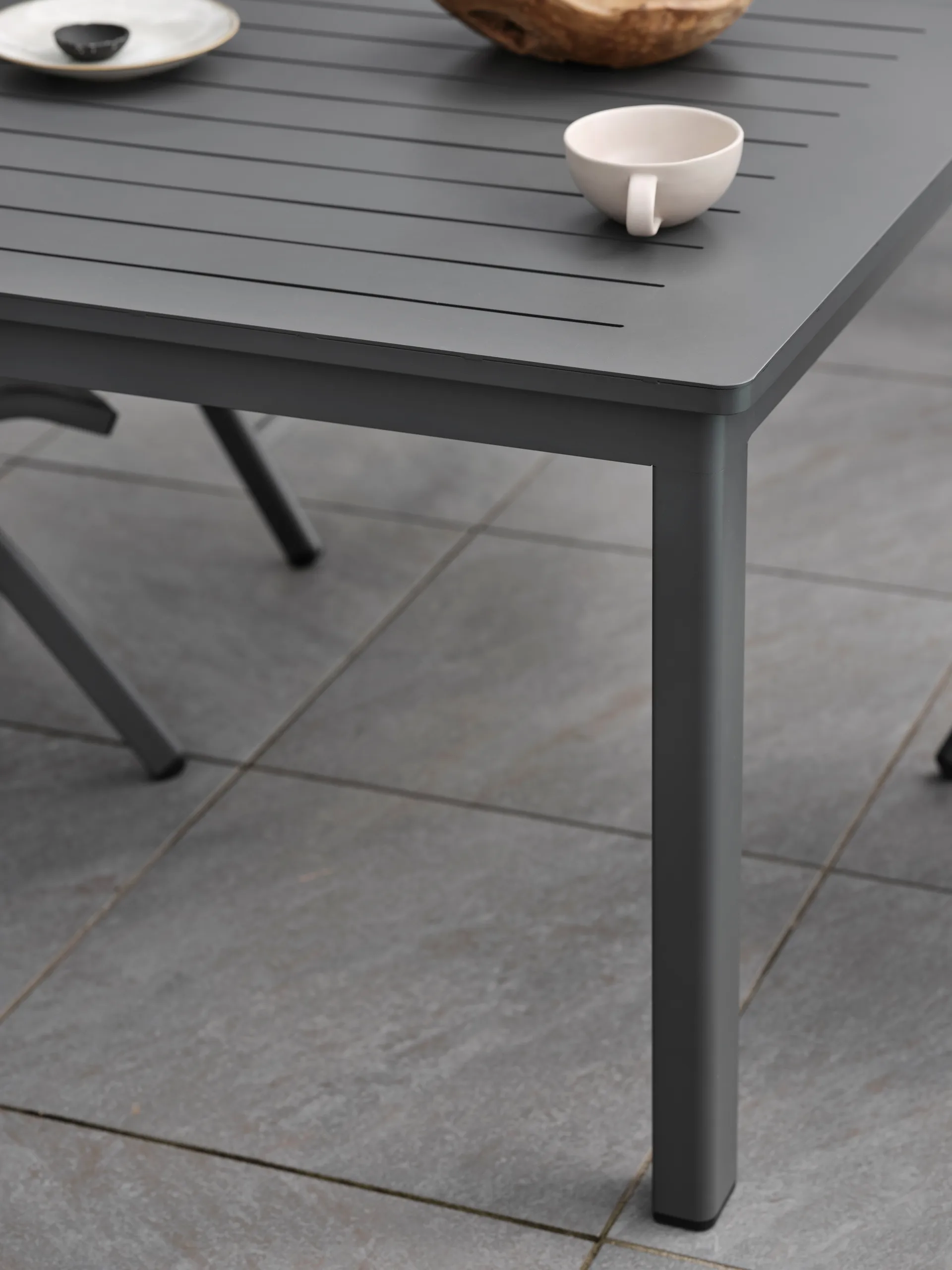 Lomma extendable dining table, Black 194-312 cm Brafab