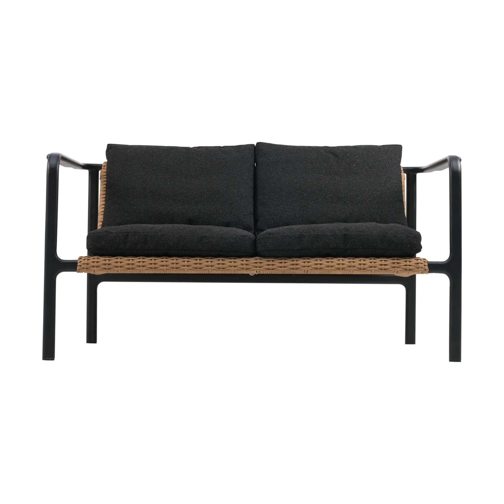 Motty sofa, Black-teddy black, 2 seater Brafab