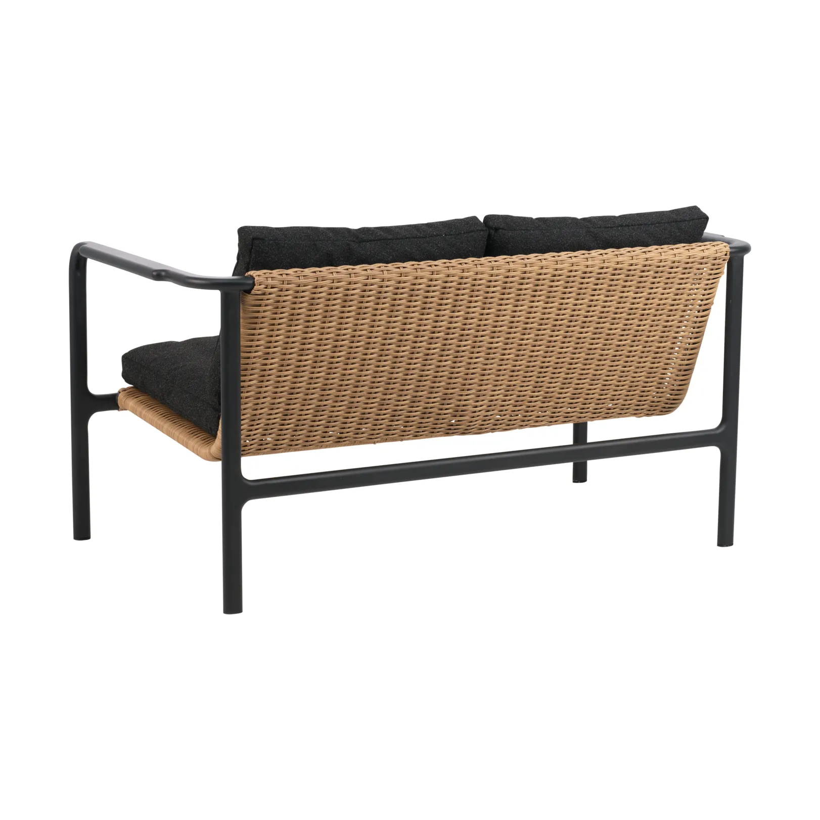 Motty sofa, Black-teddy black, 2 seater Brafab