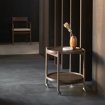 Bølling Tray Table model 50 - Clay, untreated oak stand - Brdr. Krüger