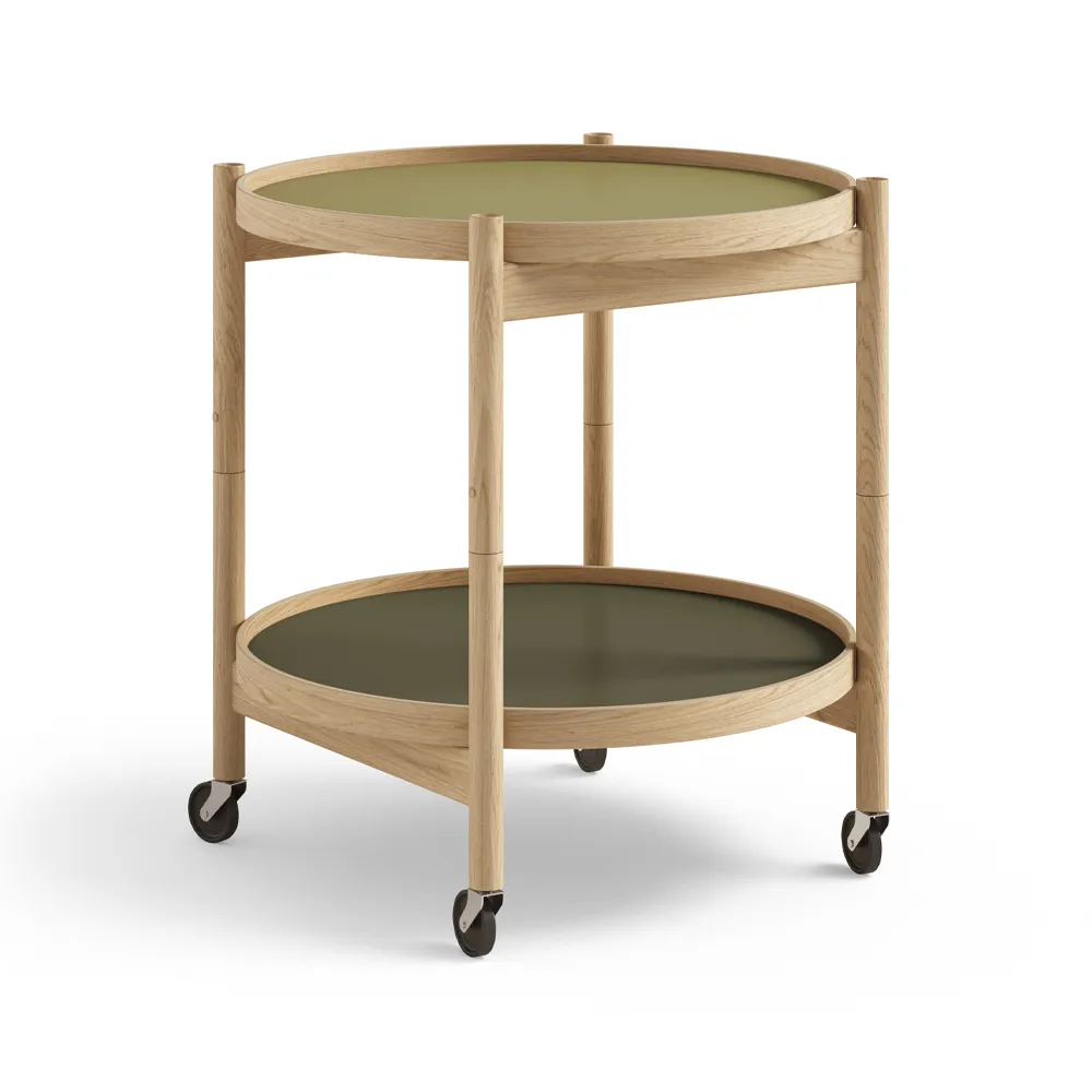 Bølling Tray Table model 50, Leaf, oiled oak stand Brdr. Krüger