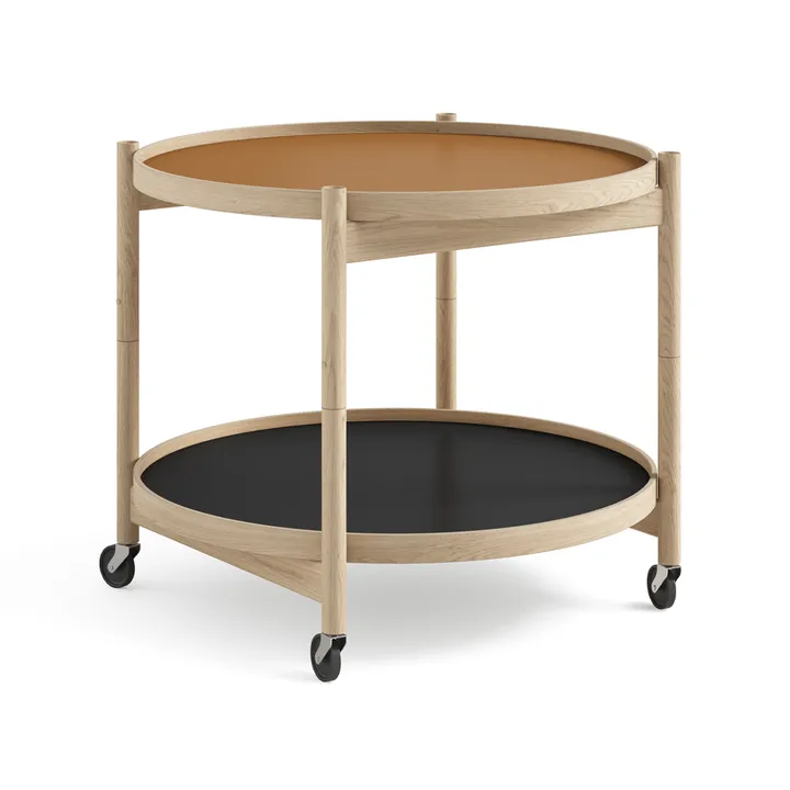 Bølling Tray Table model 60 - Clay, untreated oak stand - Brdr. Krüger