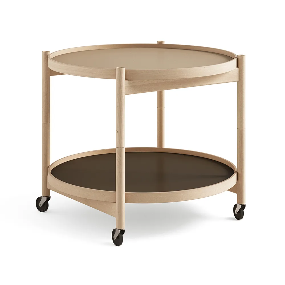 Bølling Tray Table model 60, Earth, oiled beech stand Brdr. Krüger