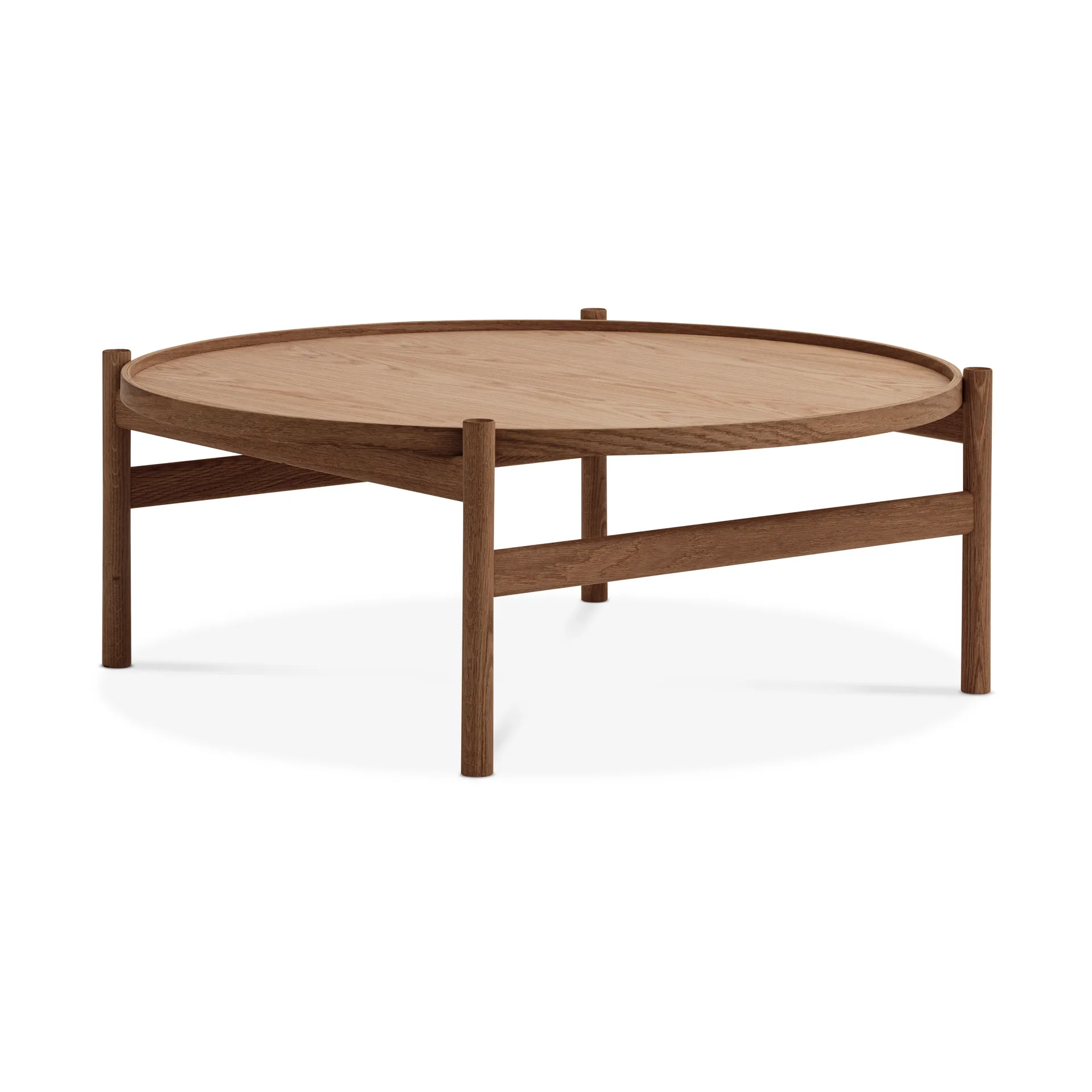 HB coffee table Ø100 cm, Smoke oiled oak Brdr. Krüger