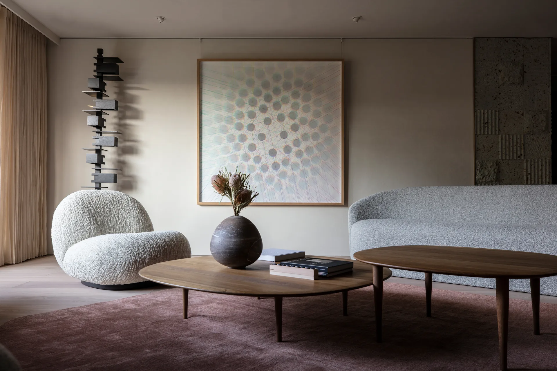 Jari coffee table Ø118 cm, Smoke oiled oak Brdr. Krüger