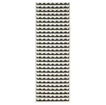 Gittan rug black - 70x150 cm - Brita Sweden
