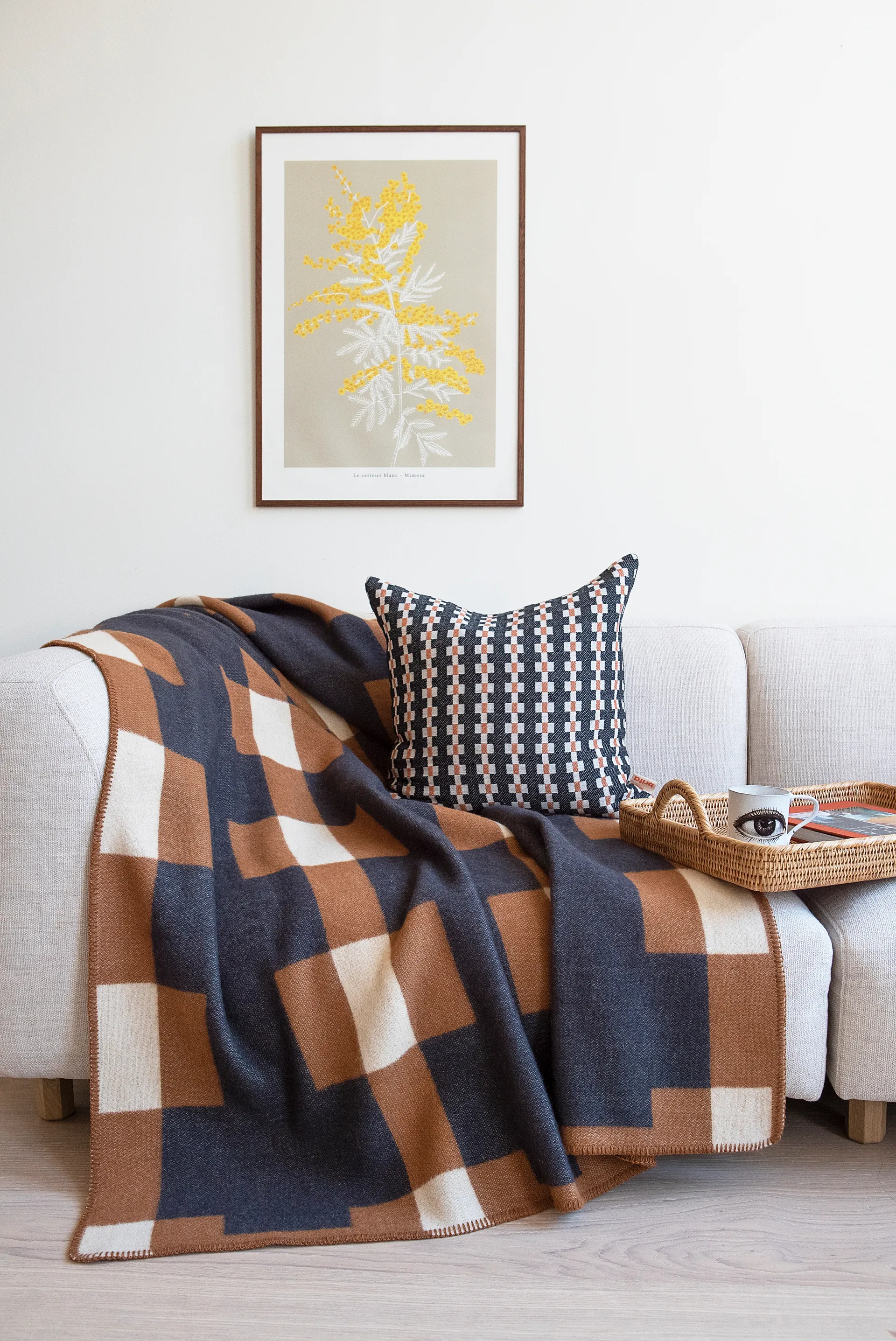 Marta blanket, Brown, 180x130 cm Brita Sweden