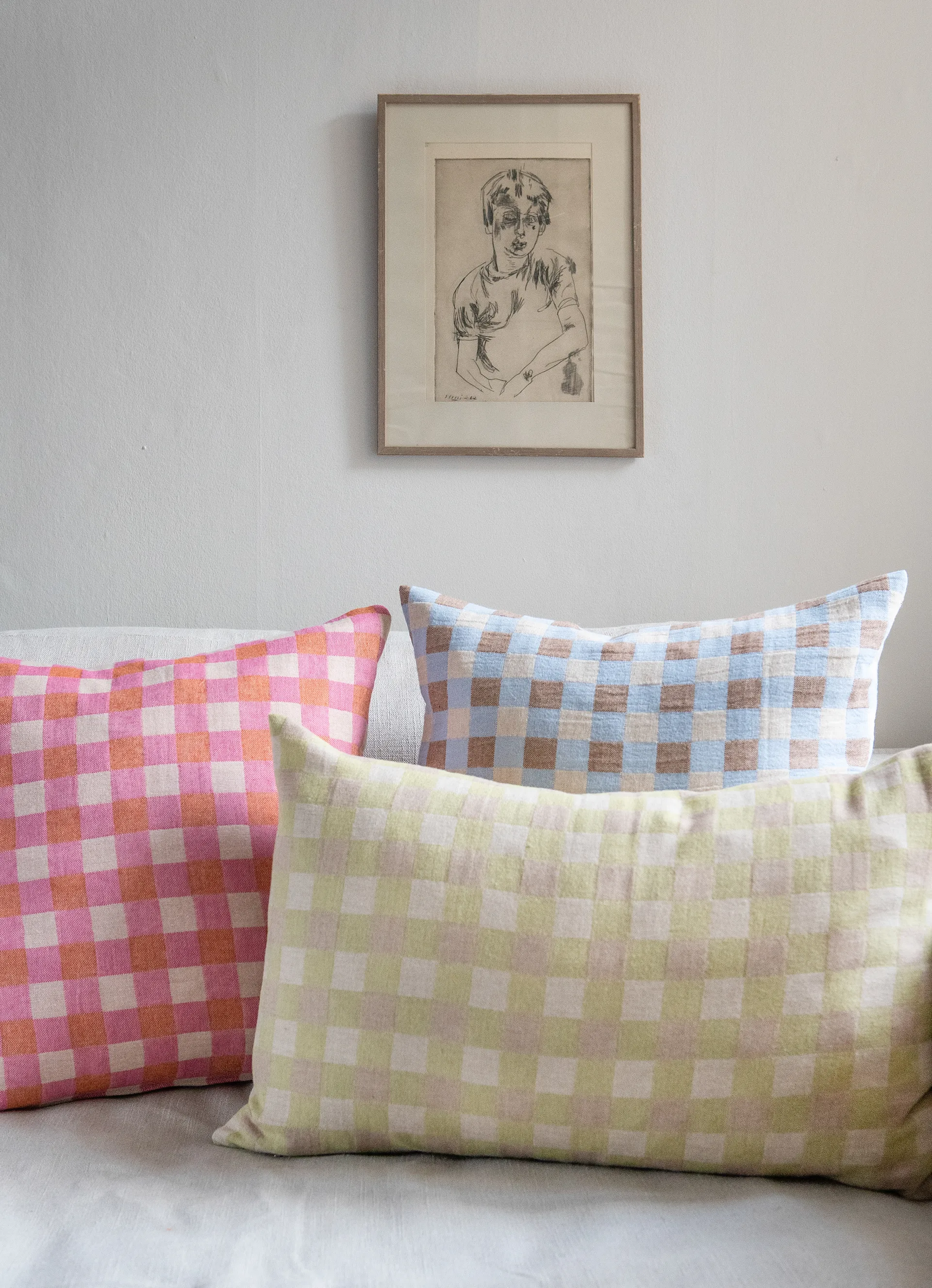 Poppy pillowcase 50x50 cm, Blue Brita Sweden