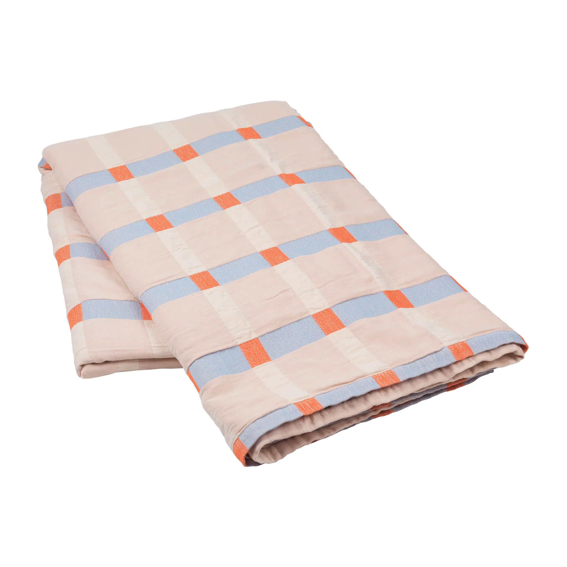 Asta bedspread 240x260 cm, Pumkin orange-pale blush Broste Copenhagen