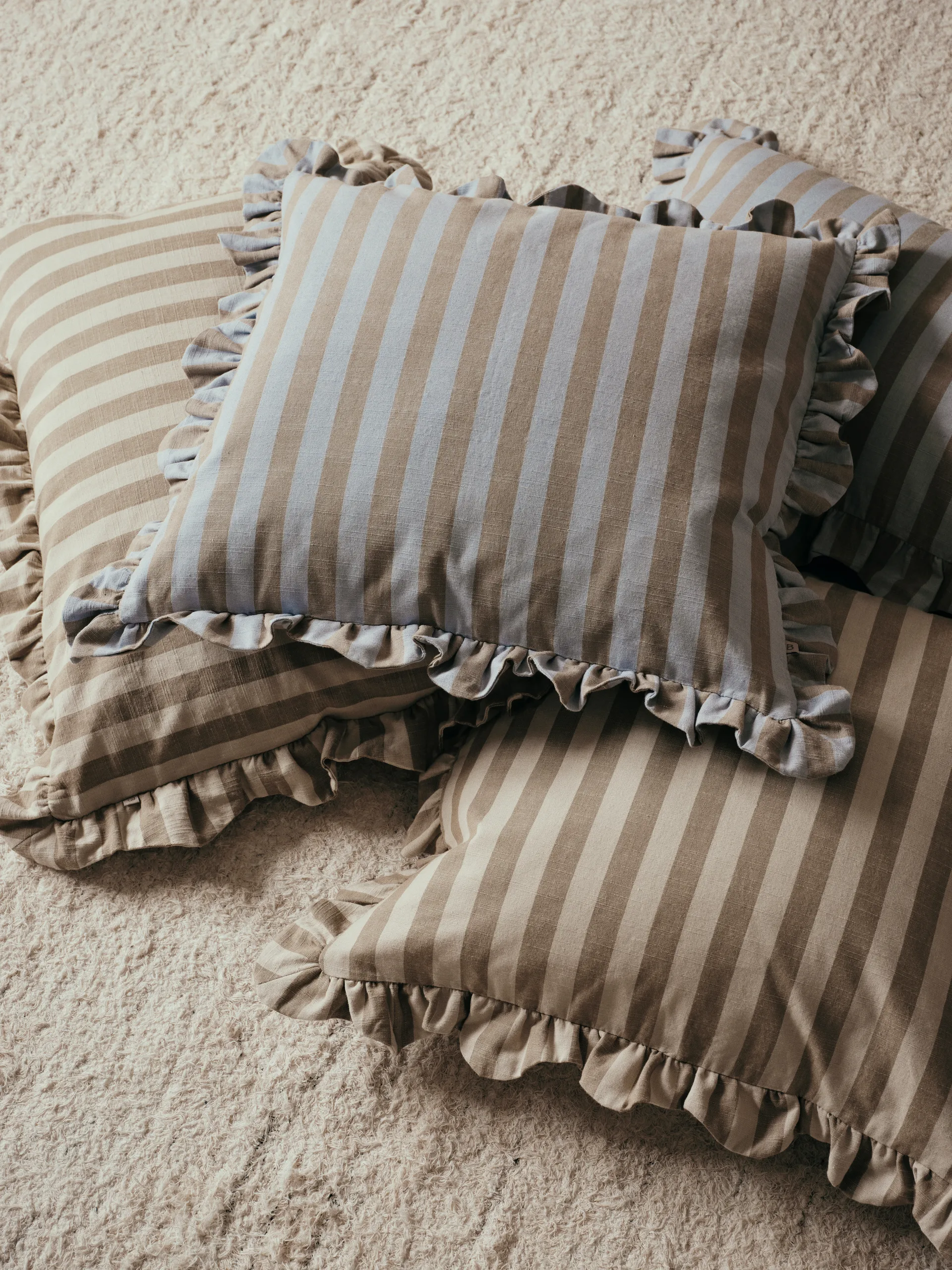 Ina cushion cover, Brown kelp-castle beige, 50x50 cm Broste Copenhagen