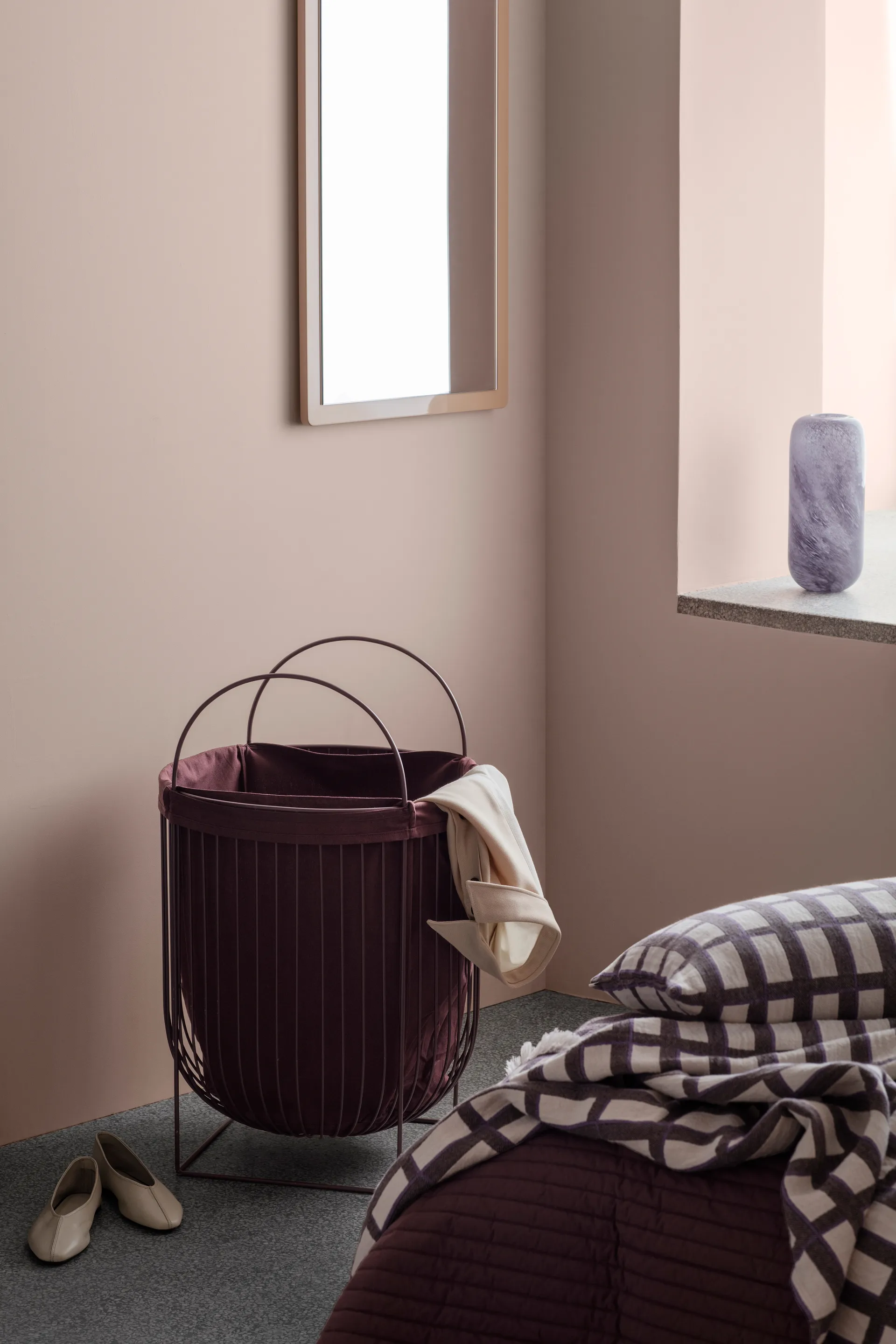 Isa cotton throw 130x180 cm, Decadent cocolate-purple Broste Copenhagen
