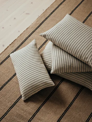 Karen cushion cover - Light beige-black, 30x50 cm - Broste Copenhagen