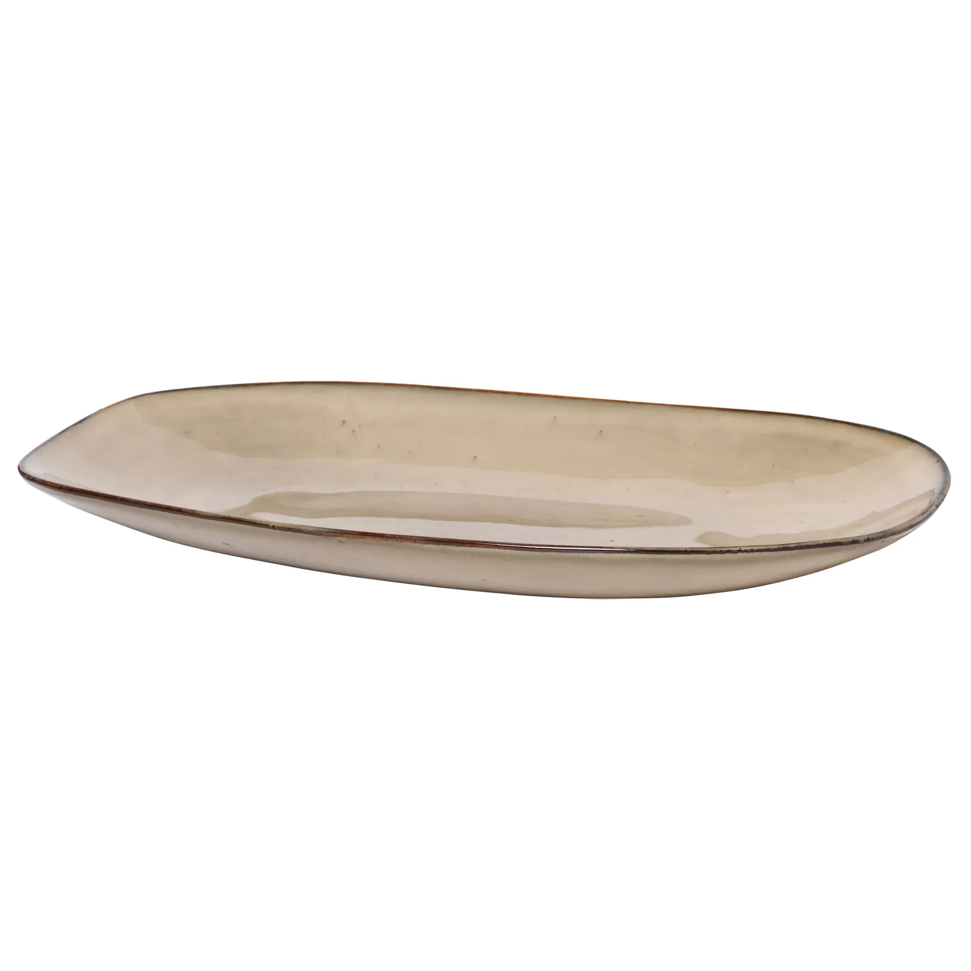 Larni plate 19x32.5 cm, beige Broste Copenhagen