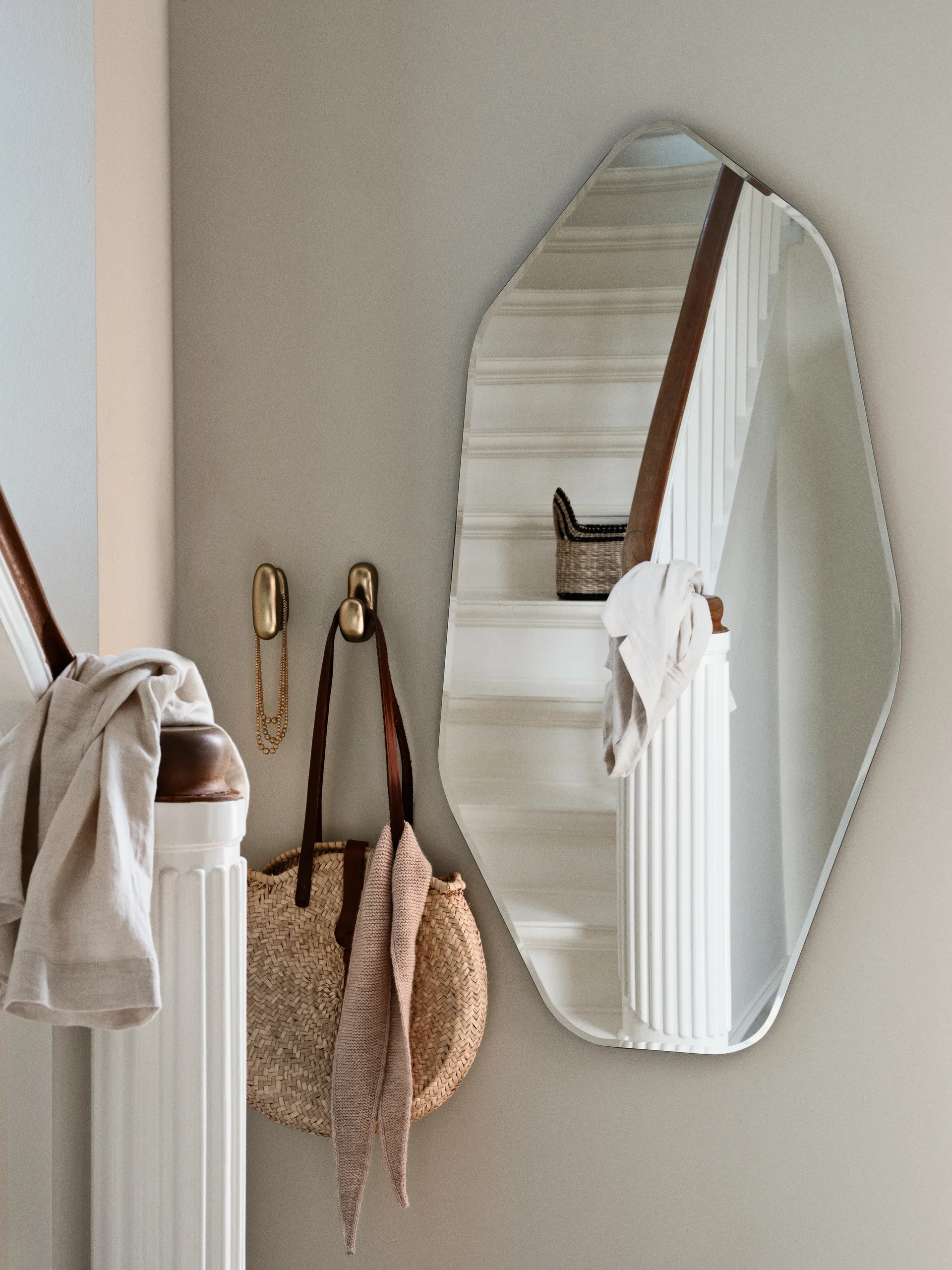 Ruby wall mirror 120x60 cm, Clear-black Broste Copenhagen