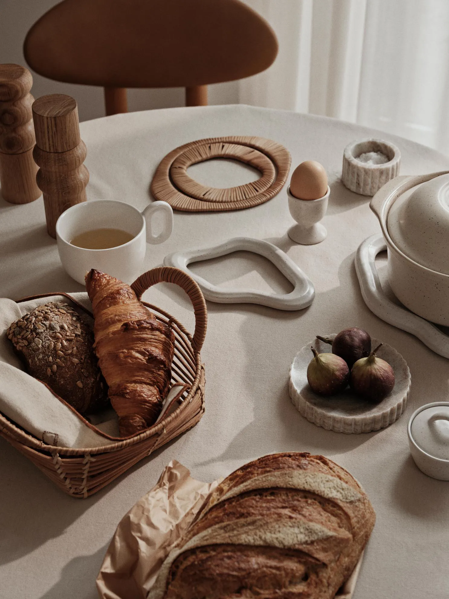 Safi basket Ø22 cm, Natural Broste Copenhagen
