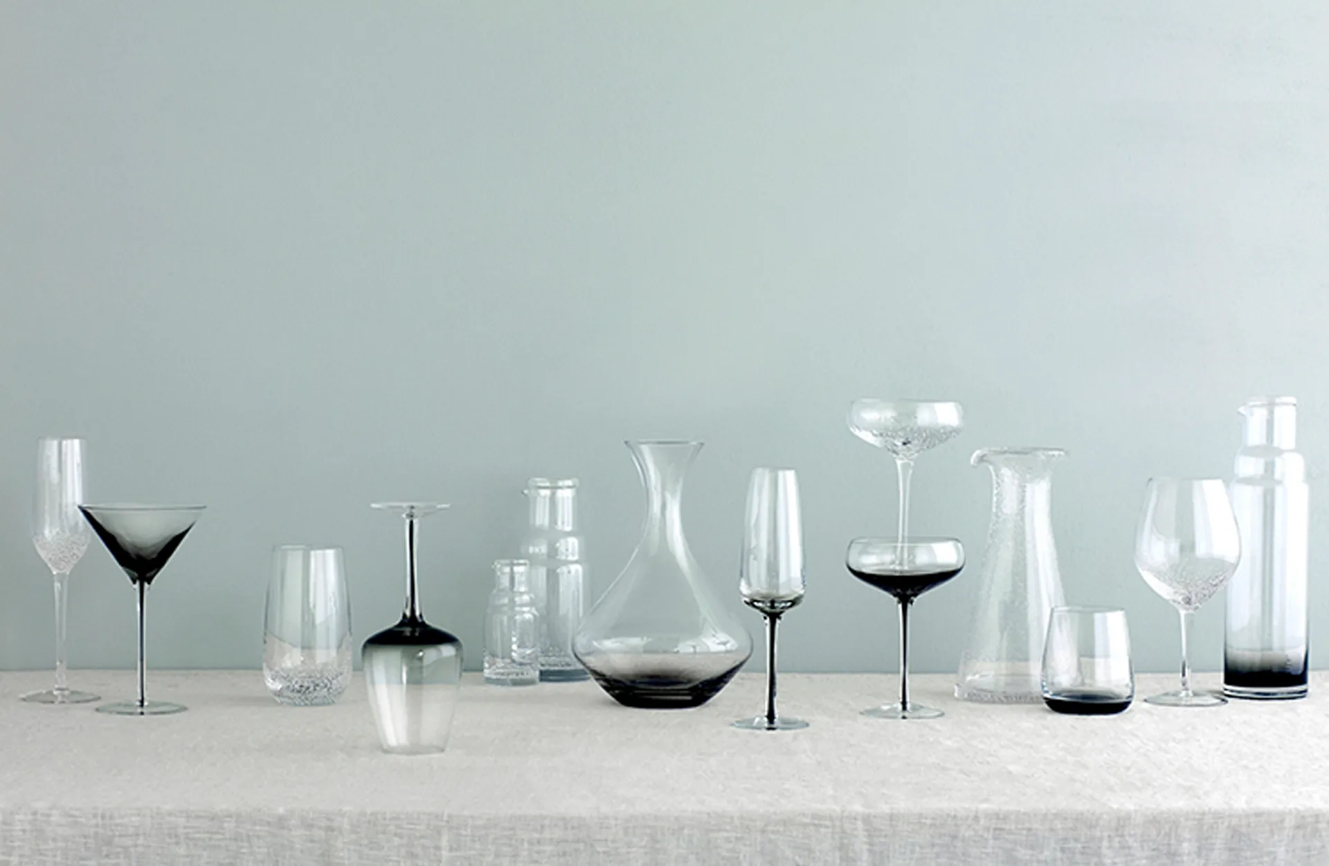 Smoke carafe 1.65 liter, Clear-grey Broste Copenhagen