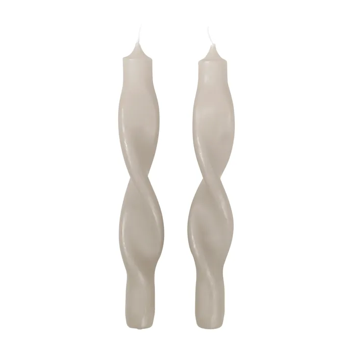 Twist twisted candles twisted candle 23 cm 2-pack - Rainy day - Broste Copenhagen