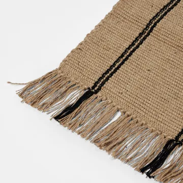 Yuki runner rug - Black-natural, 70x140 cm - Broste Copenhagen
