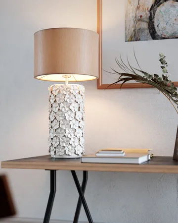 Fiore table lamp 54 cm - Beige - By Rydéns