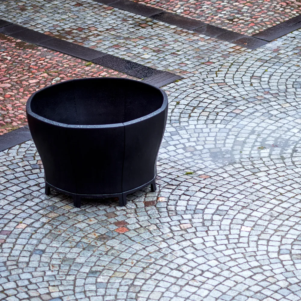 Blom plant pot, Black, large Byarums bruk