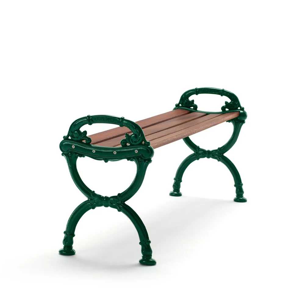 Byarum Bench, Mahogany, green stand Byarums bruk