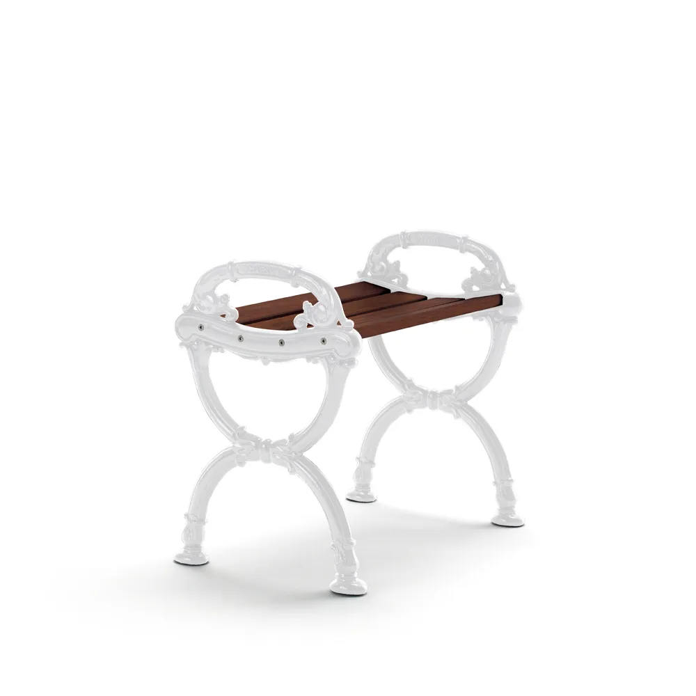 Byarum stool, Pine brown stain, white stand Byarums bruk