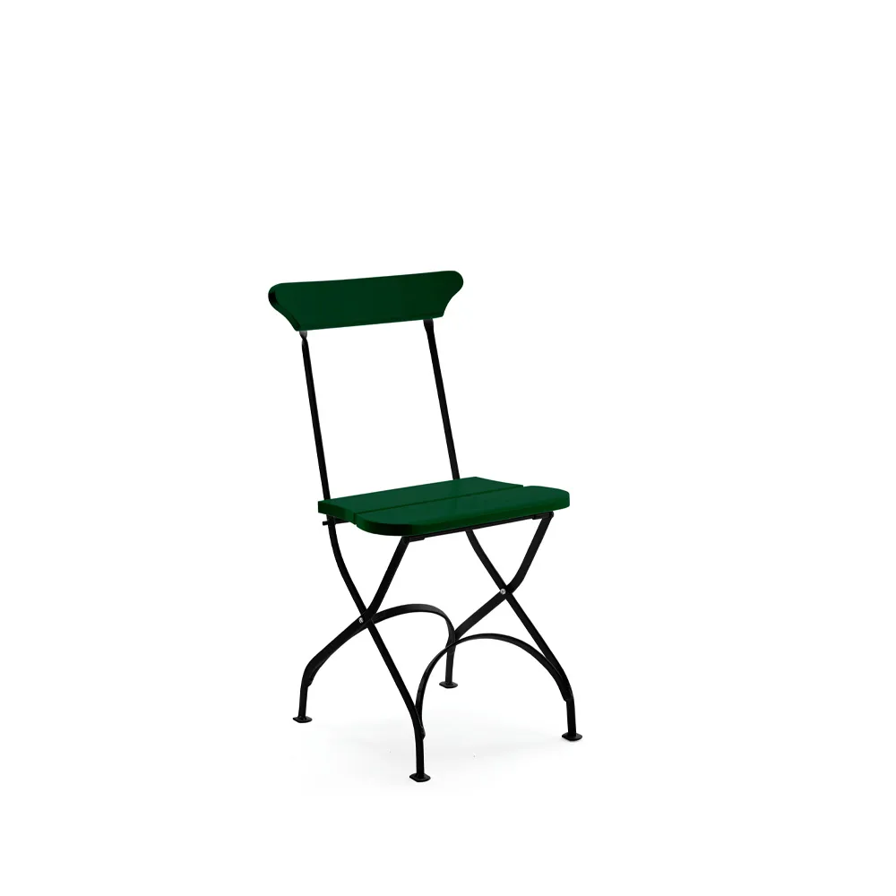 Classic No.2 chair, Green, black stand Byarums bruk