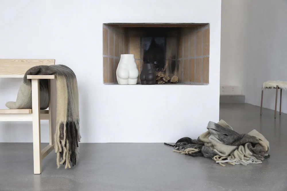 Check throw, Mixed beige Byon