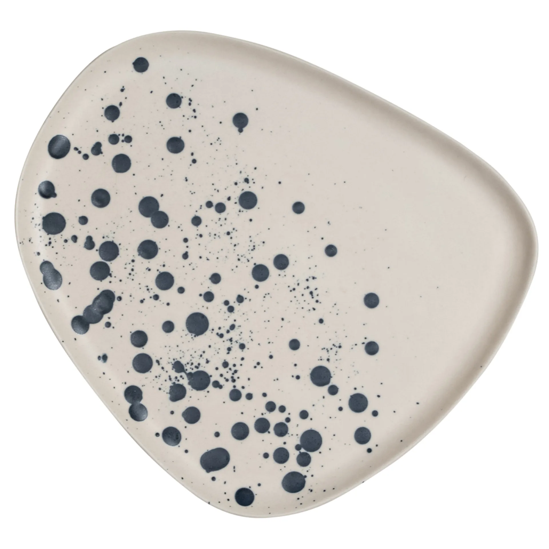 Dottie plate 21 cm, Black-white Byon