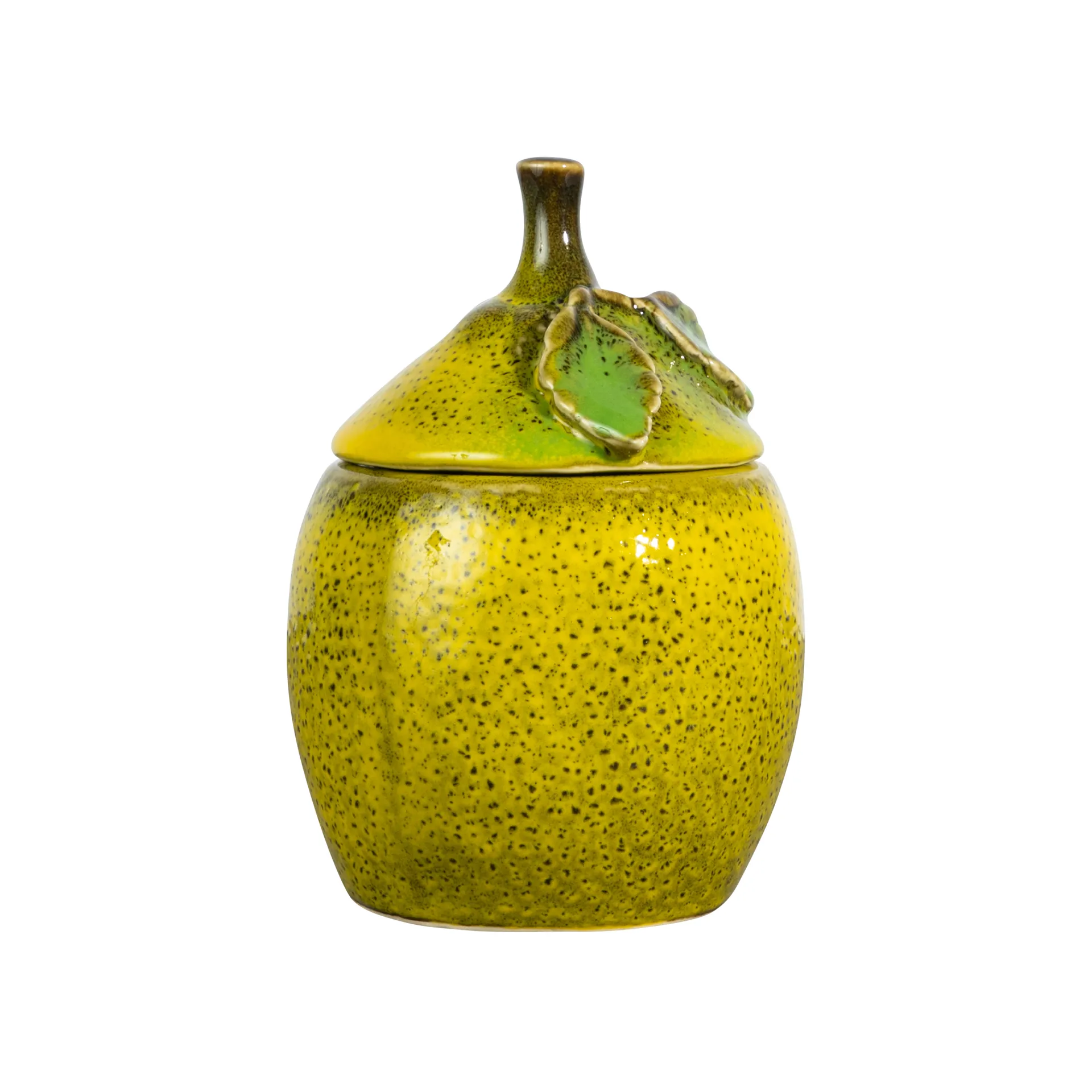 Lemon jam bowl with lid 15.5 cm, yellow Byon