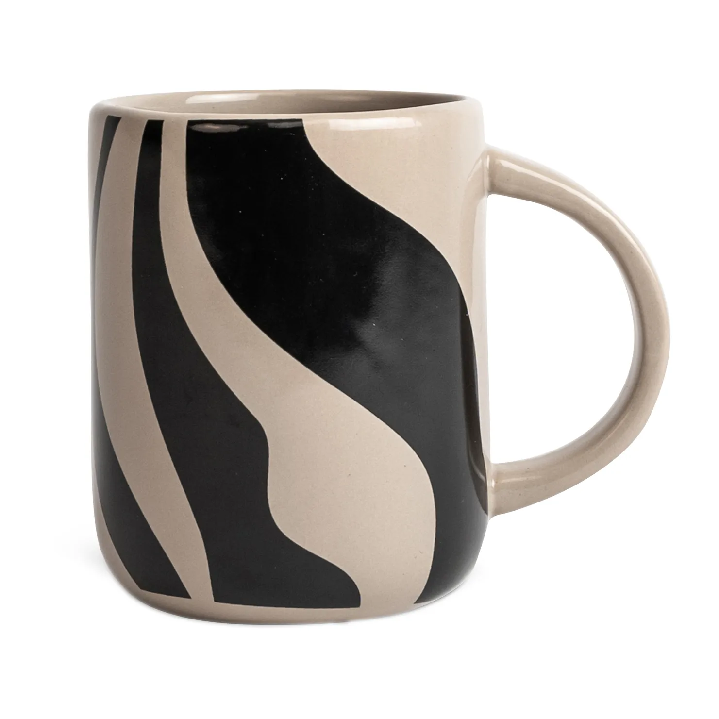 Liz mug zebra 28 cl, Beige-black Byon