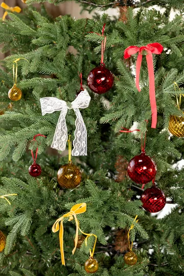 Opacity Christmas tree bauble M Ø8 cm 2-pack - Red - Byon