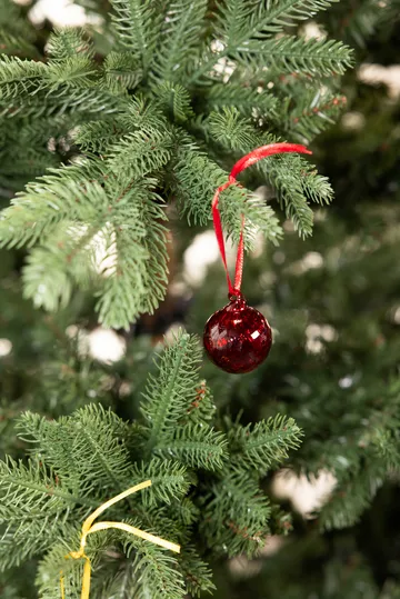 Opacity Christmas tree bauble XS Ø4 cm 4-pack - Red - Byon