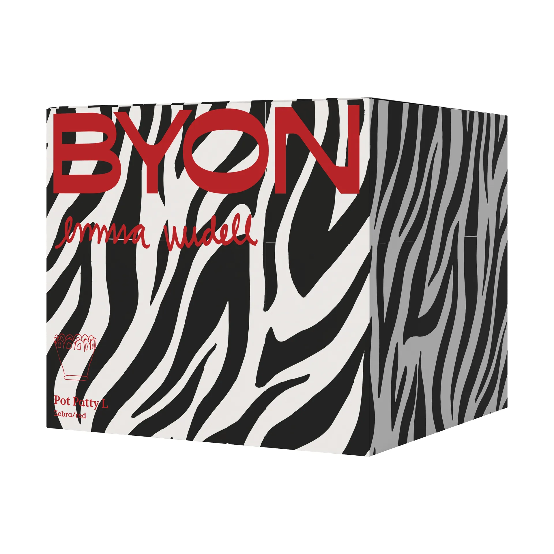 Patty pot L Ø30 cm, Zebra-red Byon