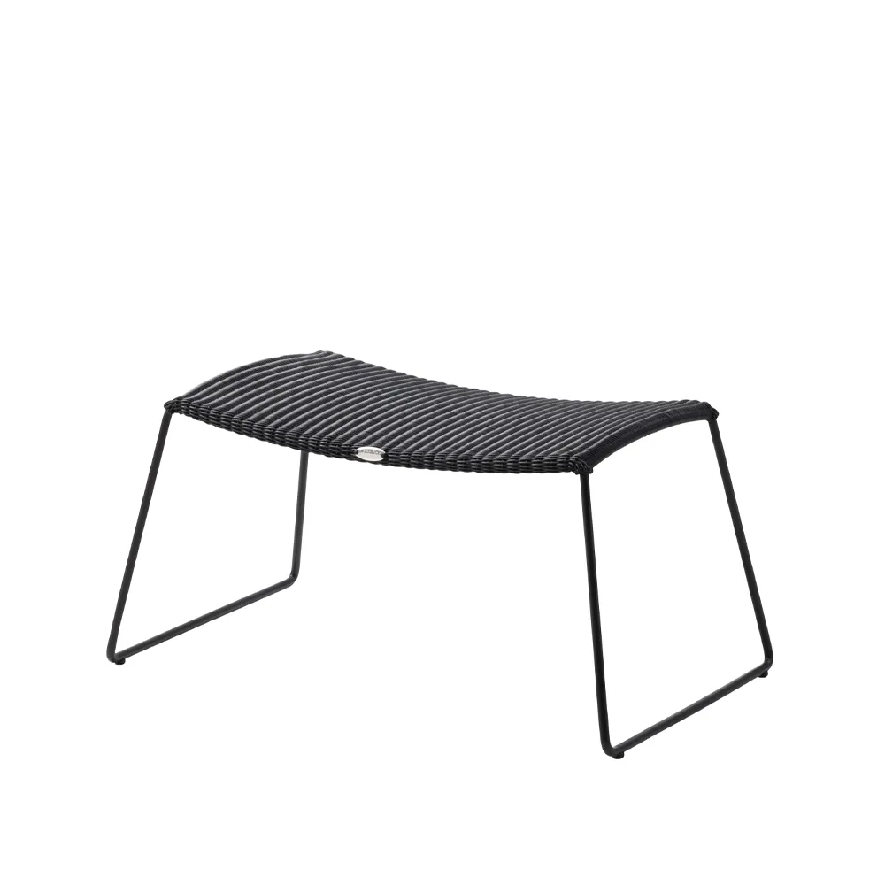 Breeze footstool, Black Cane-line