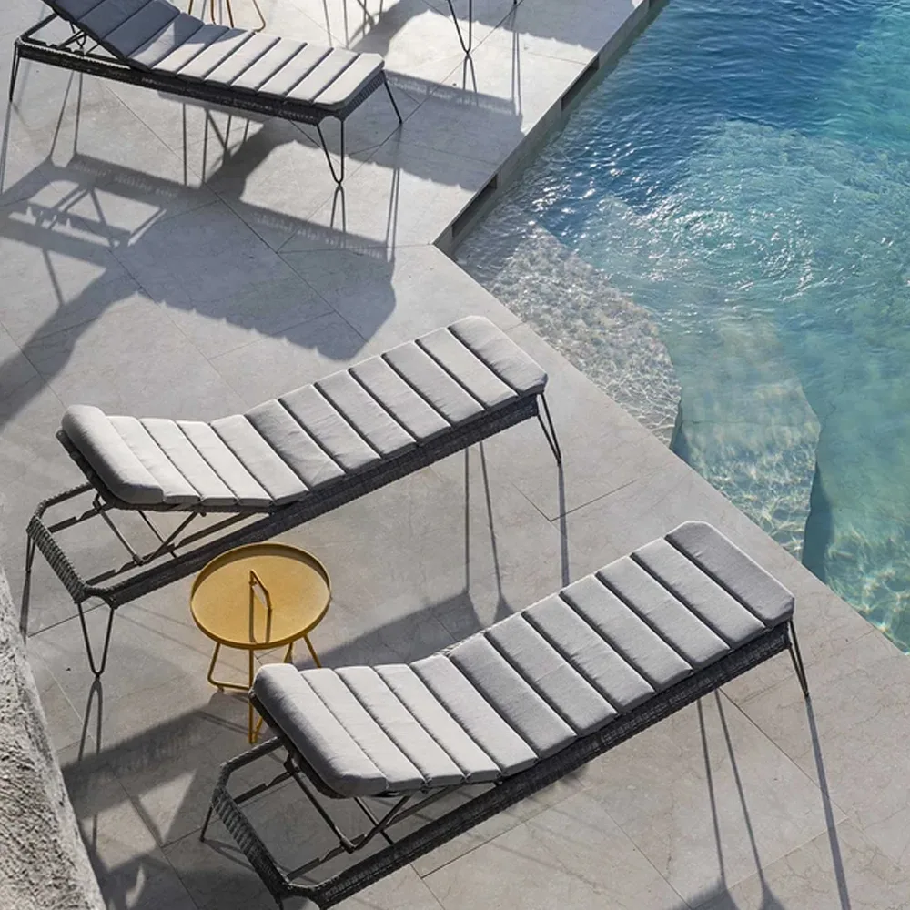 Breeze sun lounger cushion, Cane-line Natté grey Cane-line