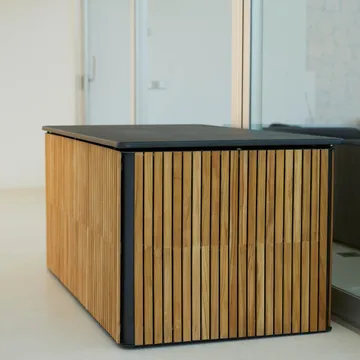 Combine cushion box - Teak, lava grey, small - Cane-line